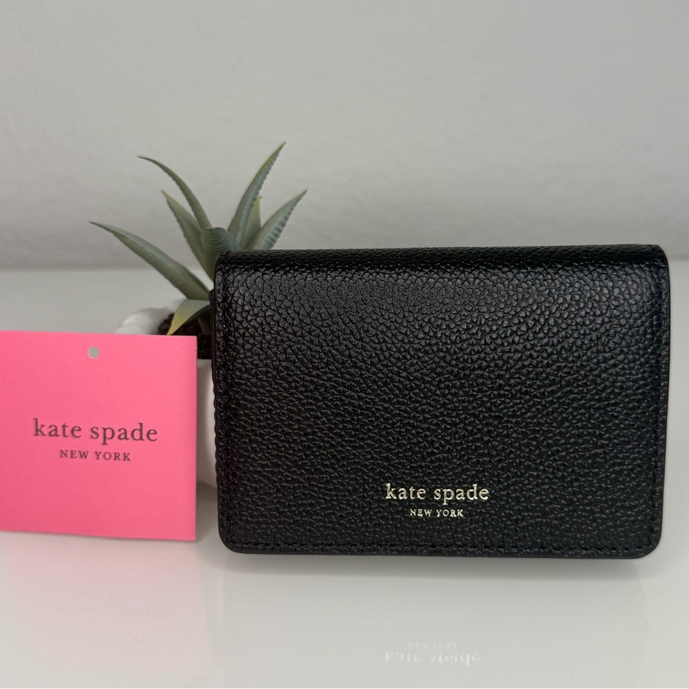 NWT! KATE SPADE ♠️ MARGAUX FLAP CARD WALLET - Black